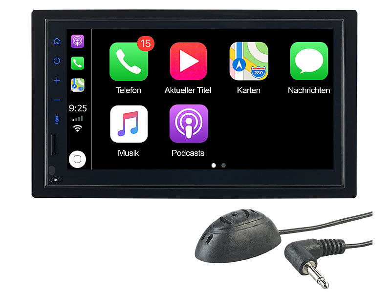 Creasono 2-DIN-Autoradio mit Apple CarPlay, Freisprechfunktion, 17